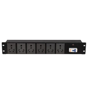2 U standard PDU with 6 sockets Round Pin, 230 Volts AC, 5/15 Amp with Plug